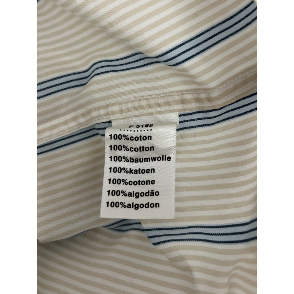 Lacoste Vintage Striped Dress Shirt Yellow Preppy Long Sleeve Button Cotton 40 - Picture 4 of 5
